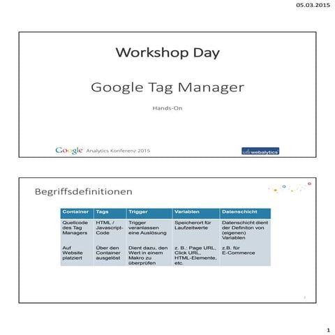 Google analytics konferenz gtm hands on alkan_cem_webalytics