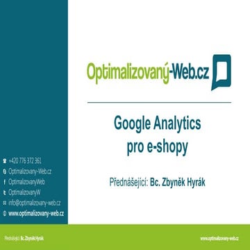 Google Analytics pro e-shopy