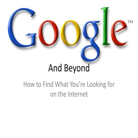 Google search tips date range and videos | PPTX