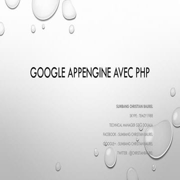Google appengine avec php