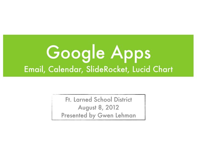 Google Apps Pt. 1