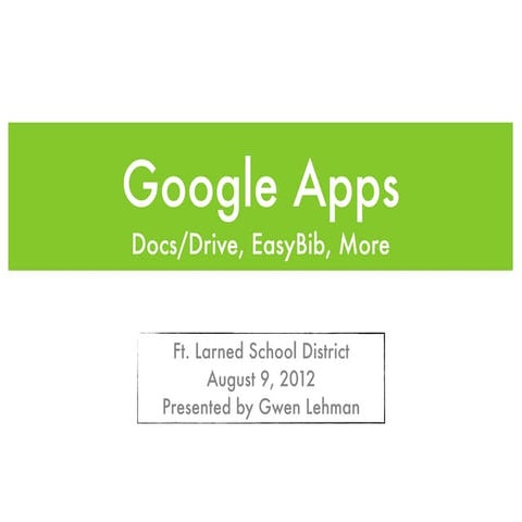 Google Apps Pt. 2