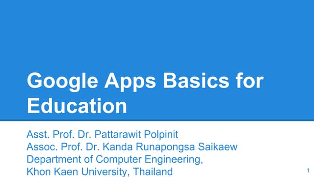 Google Apps Basic for Education 