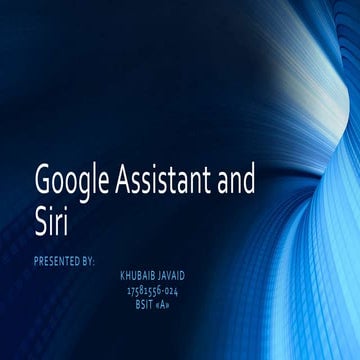 Google assistant and siri