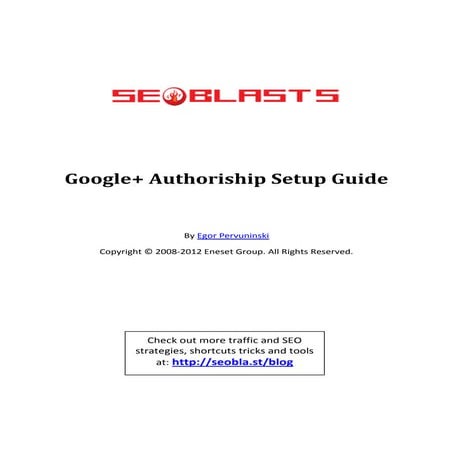 Google+ Authoriship Setup