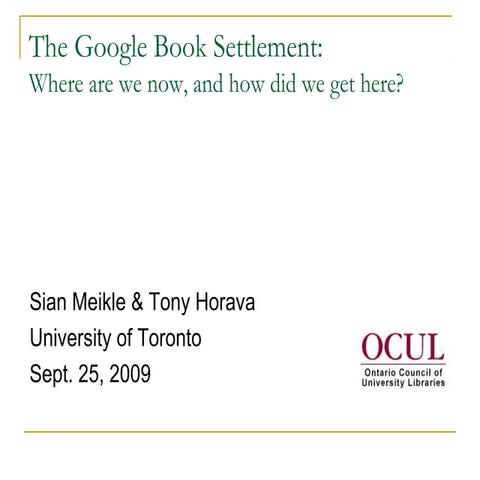 Google Books Lecture | PPTX