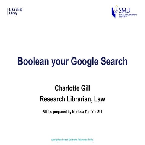 Boolean Searching in Google