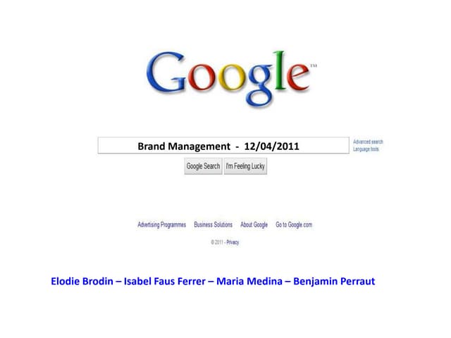 Google brand management