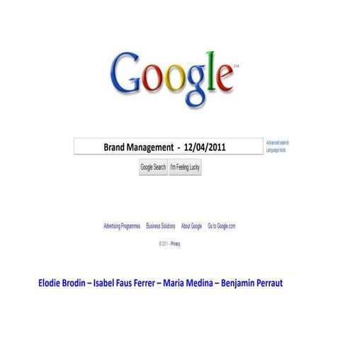 Google brand management