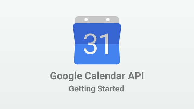 Google Calendar API - Getting Started