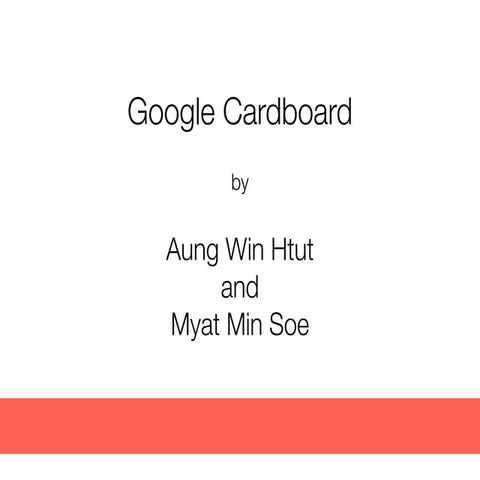 VR and Google Cardboard