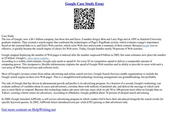 Google Case Study Essay