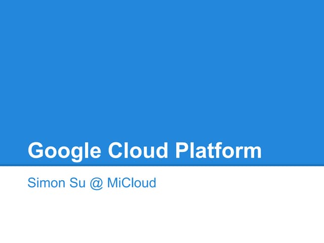 Google cloud platform introduction