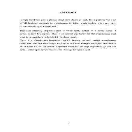 Google daydream report