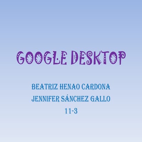 Google desktop