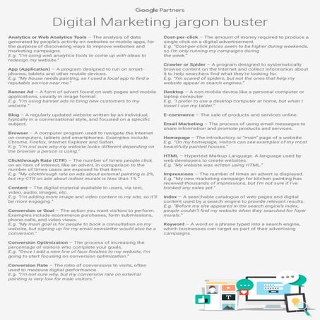 Google Digital Marketing Jargon Buster