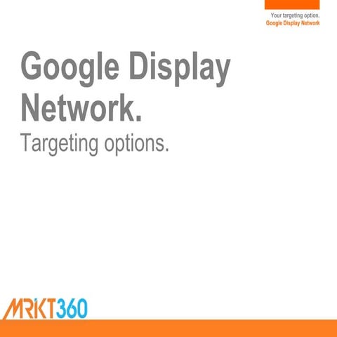 Google Display Network Targeting Options