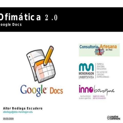 Ofimática 2.0: Google Docs | PPT
