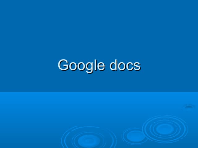 Google docs