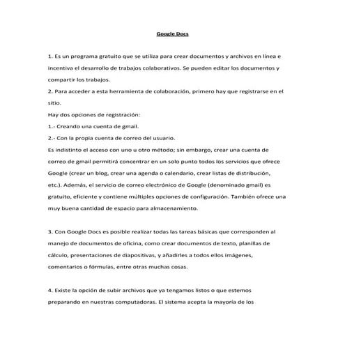 Tutorial de Google Docs | PDF