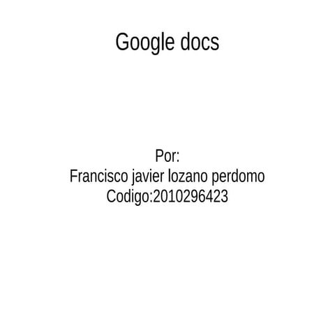 Google docs