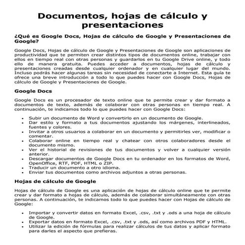 Presentacion google drive | PDF