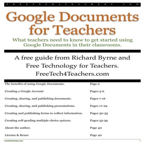 Google docs 4 teachers
