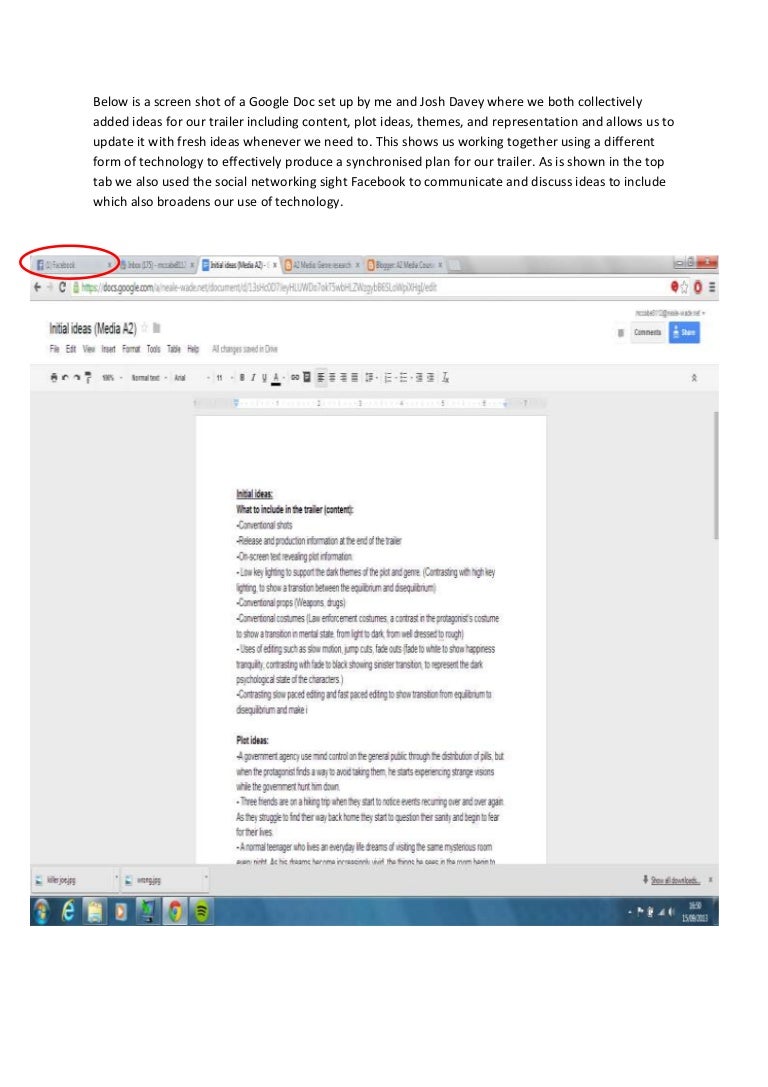 Google doc screen shot