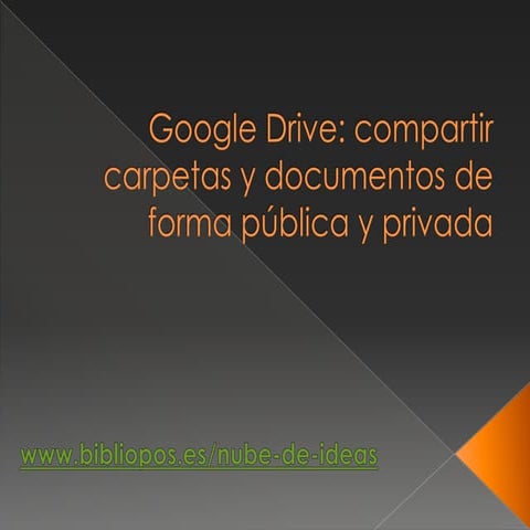 Drive: Compartir carpetas y documentos de forma pública y privada
