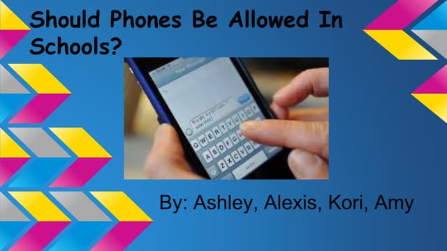 Should phones be allowed in schools?