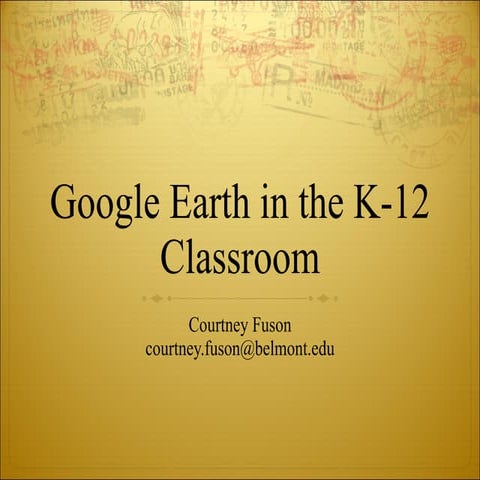 Using Google Earth in the K-12 Classroom