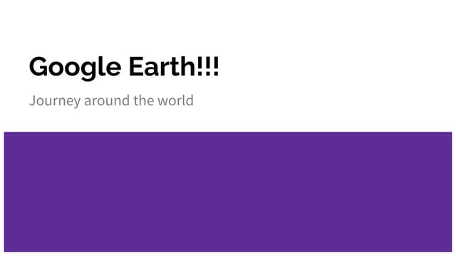 Google earth assignment