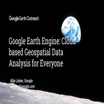Google Earth Engine: Health Applications of Google’s Cloud Platform for ...