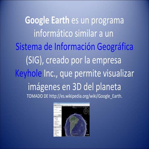 Google earth una presentacion