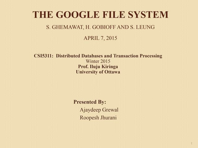 Google file system