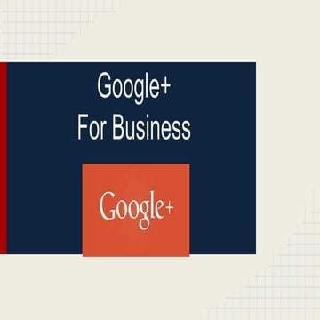 Google + for business