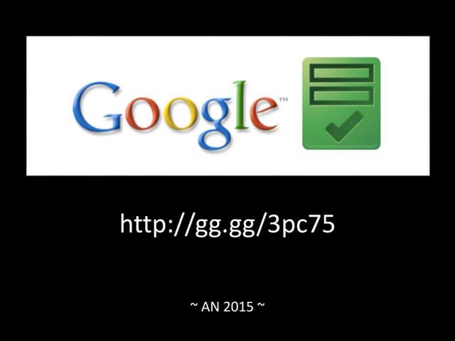 Google Forms - A tutorial