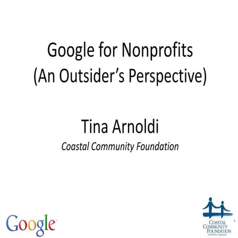 Google for Nonprofits (An Outsider’s Perspective)