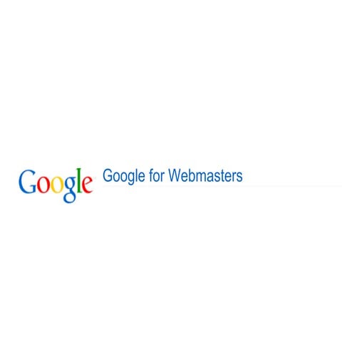 Google for webmasters