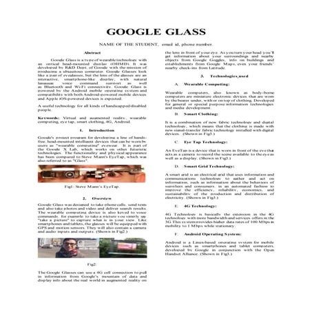 Google glass abstract