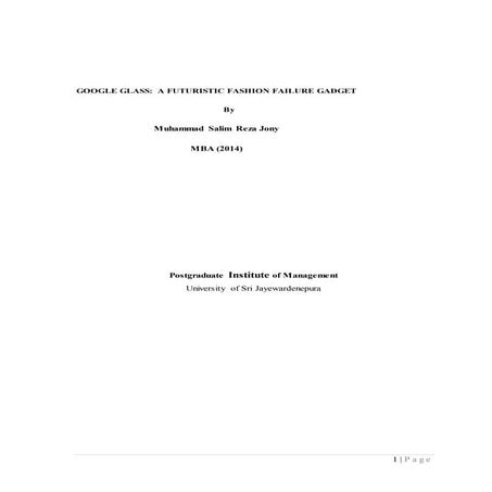 Google Glass: A Futuristic Fashion Failure  Gadget