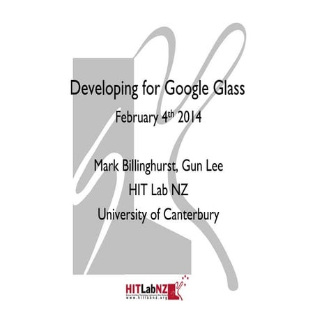 Developing for Google Glass