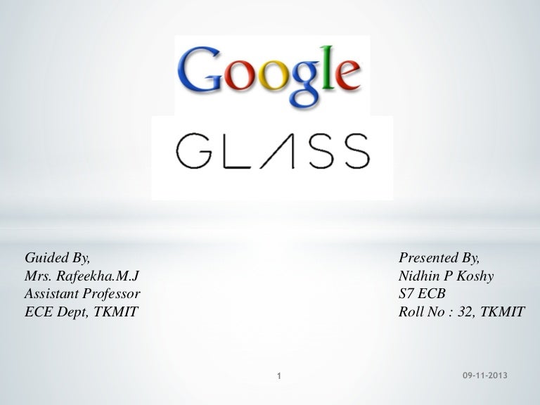 Google glass ppt
