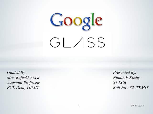 Google glass ppt