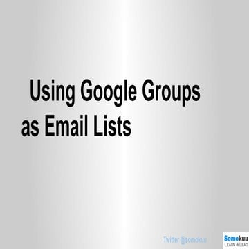 Google groups as email lists