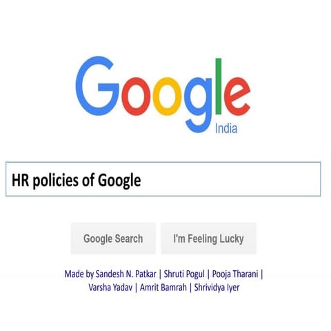 Google HR policies