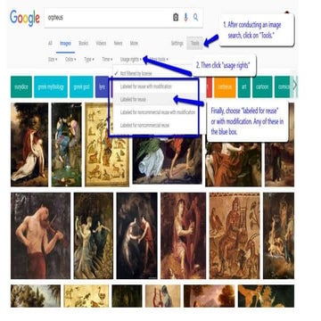 Google image   copyright friendly search