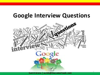 Google interview questions