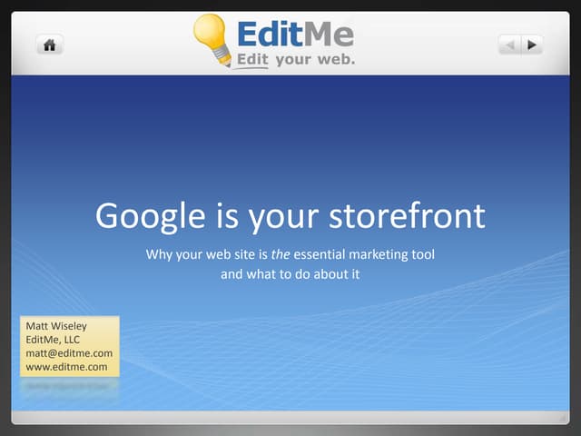 Google Is Your Storefront