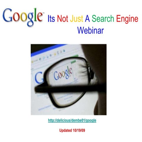 Googleitsnotjustasearchengine2009